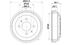 Brzdový buben HELLA PAGID 8DT 355 302-451