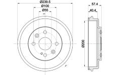 Brzdový buben HELLA PAGID 8DT 355 302-491