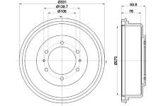 Brzdový buben HELLA PAGID 8DT 355 302-611
