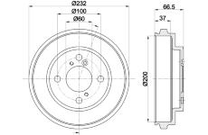 Brzdový buben HELLA PAGID 8DT 355 303-051