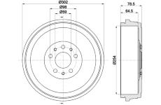 Brzdový buben HELLA PAGID 8DT 355 303-341