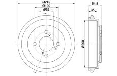 Brzdový buben HELLA PAGID 8DT 355 303-291