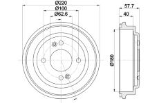 Brzdový buben HELLA PAGID 8DT 355 303-361