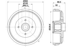 Brzdový buben HELLA PAGID 8DT 355 303-411