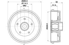 Brzdový buben HELLA PAGID 8DT 355 303-401