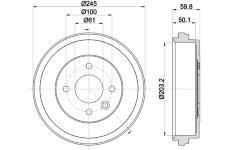 Brzdový buben HELLA PAGID 8DT 355 303-381