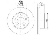 Brzdový kotouč HELLA PAGID 8DD 355 100-341