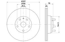 Brzdový kotouč HELLA PAGID 8DD 355 100-871