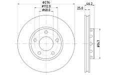 Brzdový kotouč HELLA PAGID 8DD 355 101-361