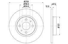 Brzdový kotouč HELLA PAGID 8DD 355 101-621