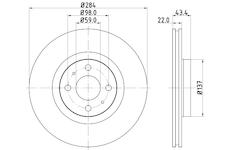 Brzdový kotouč HELLA PAGID 8DD 355 102-391