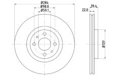 Brzdový kotouč HELLA PAGID 8DD 355 102-531