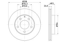 Brzdový kotouč HELLA PAGID 8DD 355 103-221