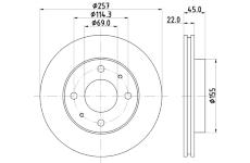 Brzdový kotouč HELLA PAGID 8DD 355 103-291