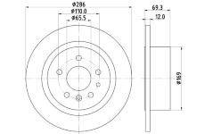 Brzdový kotouč HELLA PAGID 8DD 355 103-741