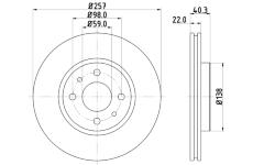 Brzdový kotouč HELLA PAGID 8DD 355 103-971