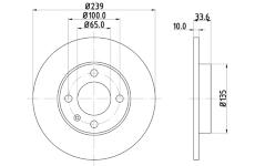 Brzdový kotouč HELLA PAGID 8DD 355 104-191