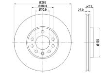 Brzdový kotouč HELLA PAGID 8DD 355 104-681