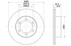 Brzdový kotouč HELLA PAGID 8DD 355 104-761