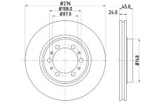 Brzdový kotouč HELLA PAGID 8DD 355 105-131