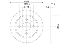 Brzdový kotouč HELLA PAGID 8DD 355 105-661