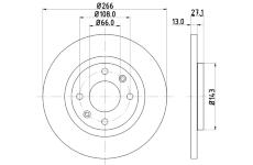 Brzdový kotouč HELLA PAGID 8DD 355 105-751