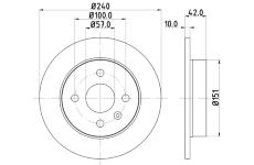 Brzdový kotouč HELLA PAGID 8DD 355 106-091