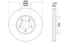 Brzdový kotouč HELLA PAGID 8DD 355 106-821