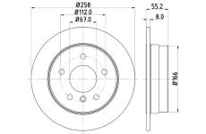 Brzdový kotouč HELLA PAGID 8DD 355 106-951