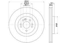 Brzdový kotouč HELLA PAGID 8DD 355 107-221