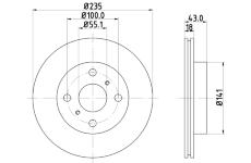 Brzdový kotouč HELLA PAGID 8DD 355 107-281