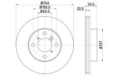 Brzdový kotouč HELLA PAGID 8DD 355 107-391