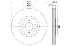 Brzdový kotouč HELLA PAGID 8DD 355 113-101