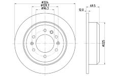 Brzdový kotouč HELLA PAGID 8DD 355 114-041