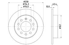 Brzdový kotouč HELLA PAGID 8DD 355 114-531