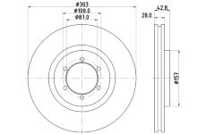 Brzdový kotouč HELLA PAGID 8DD 355 115-721