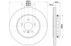 Brzdový kotouč HELLA PAGID 8DD 355 123-231