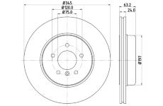 Brzdový kotouč HELLA PAGID 8DD 355 119-341