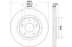 Brzdový kotouč HELLA PAGID 8DD 355 115-911