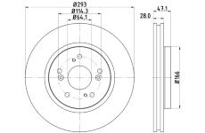 Brzdový kotouč HELLA PAGID 8DD 355 115-941