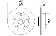 Brzdový kotouč HELLA PAGID 8DD 355 123-341