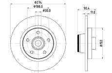 Brzdový kotouč HELLA PAGID 8DD 355 123-421