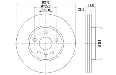 Brzdový kotouč HELLA PAGID 8DD 355 116-351