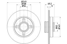 Brzdový kotouč HELLA PAGID 8DD 355 123-281