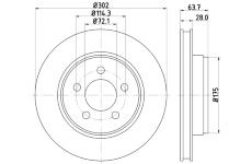 Brzdový kotouč HELLA PAGID 8DD 355 119-241