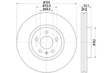 Brzdový kotouč HELLA PAGID 8DD 355 117-191