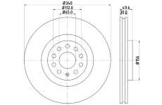 Brzdový kotouč HELLA PAGID 8DD 355 129-241