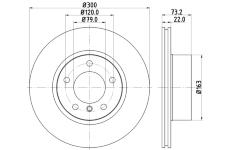 Brzdový kotouč HELLA PAGID 8DD 355 118-041