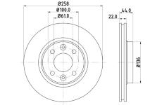 Brzdový kotouč HELLA PAGID 8DD 355 119-461