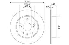 Brzdový kotouč HELLA PAGID 8DD 355 120-531